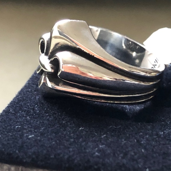 KING BABY STUDIO Sterling Silver FLEUR DE LIS Ring - Picture 3 of 7